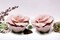 Handcrafted Ceramic Pink Rose Salt and Pepper Shakers, Home Décor, Gift for Her, Gift for Mom, Kitchen Décor, Wedding Decor